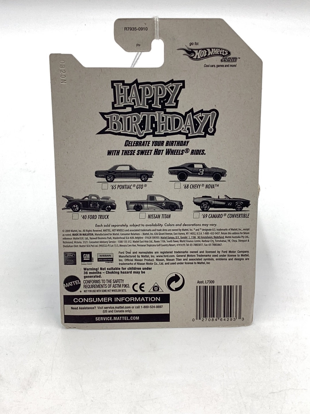 Hot Wheels Happy Birthday 65 Pontiac GTO