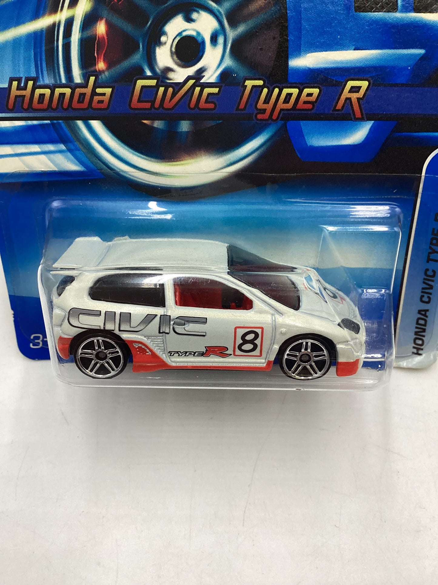 2006 Hot wheels #133 White Honda Civic Type R 78A