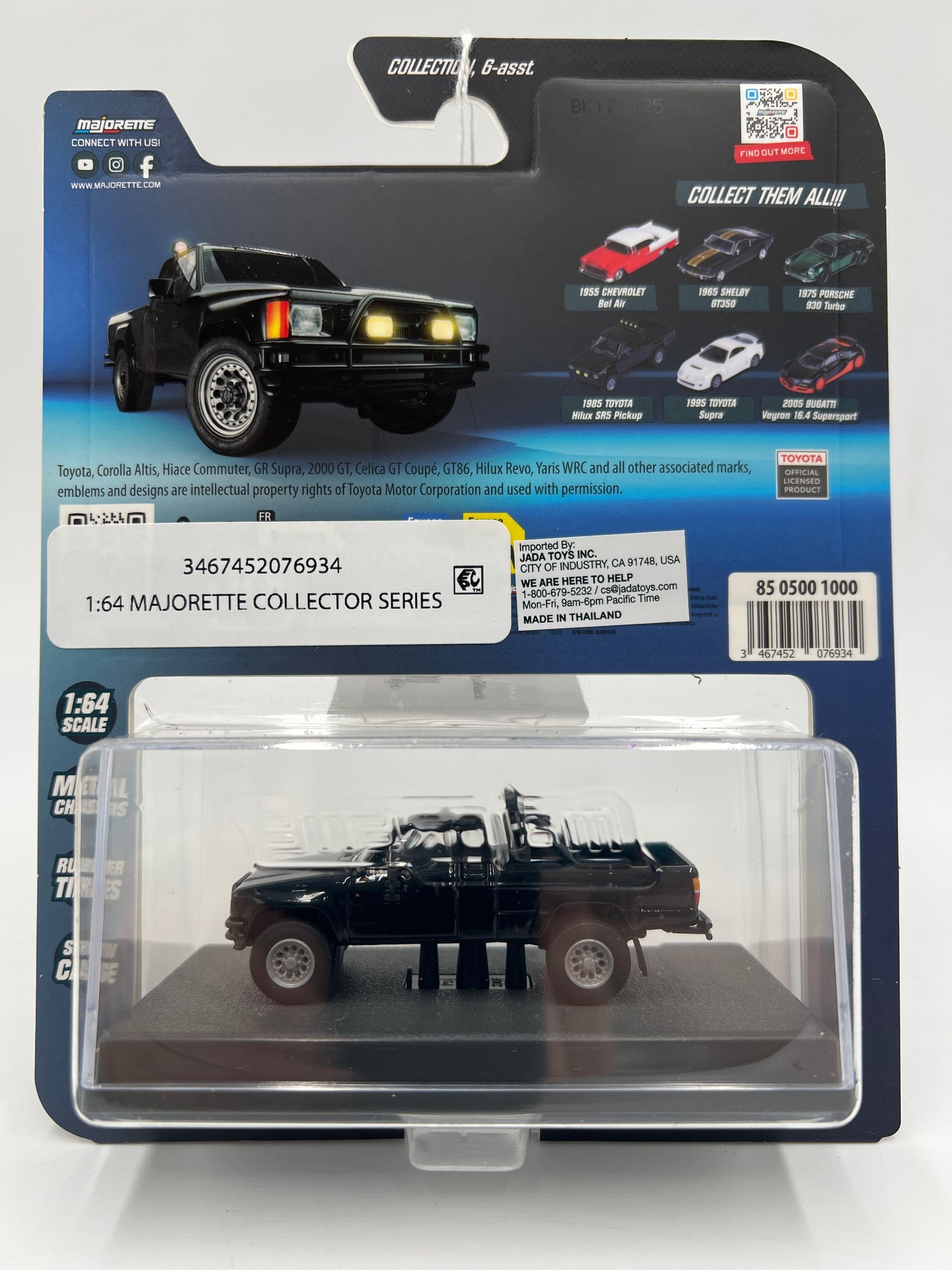 Majorette Metal Collection Series 1985 Toyota Hilux SR5 Pickup Black