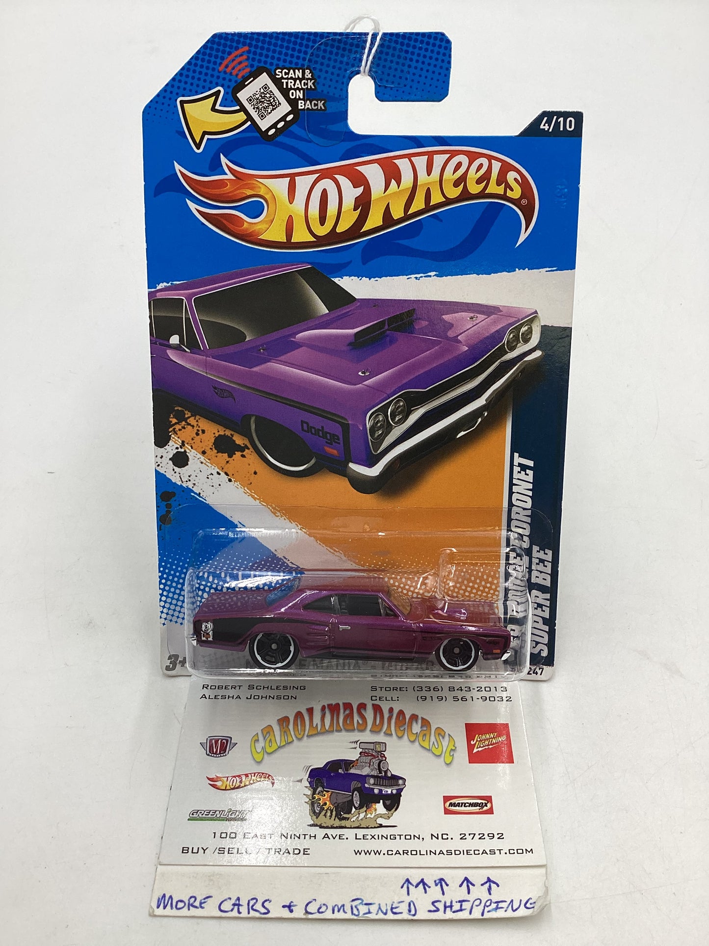 2012 Hot Wheels Muscle Mania Mopar #84 69 Dodge Coronet Super Bee 37G