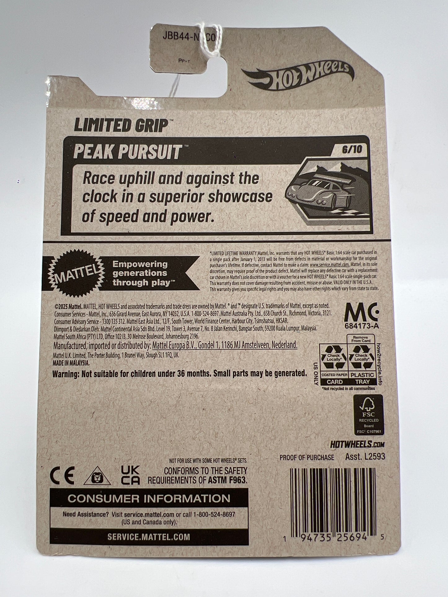 2025 Hot Wheels N Case Peak Pursuit #236 Limited Grip Purple UU4