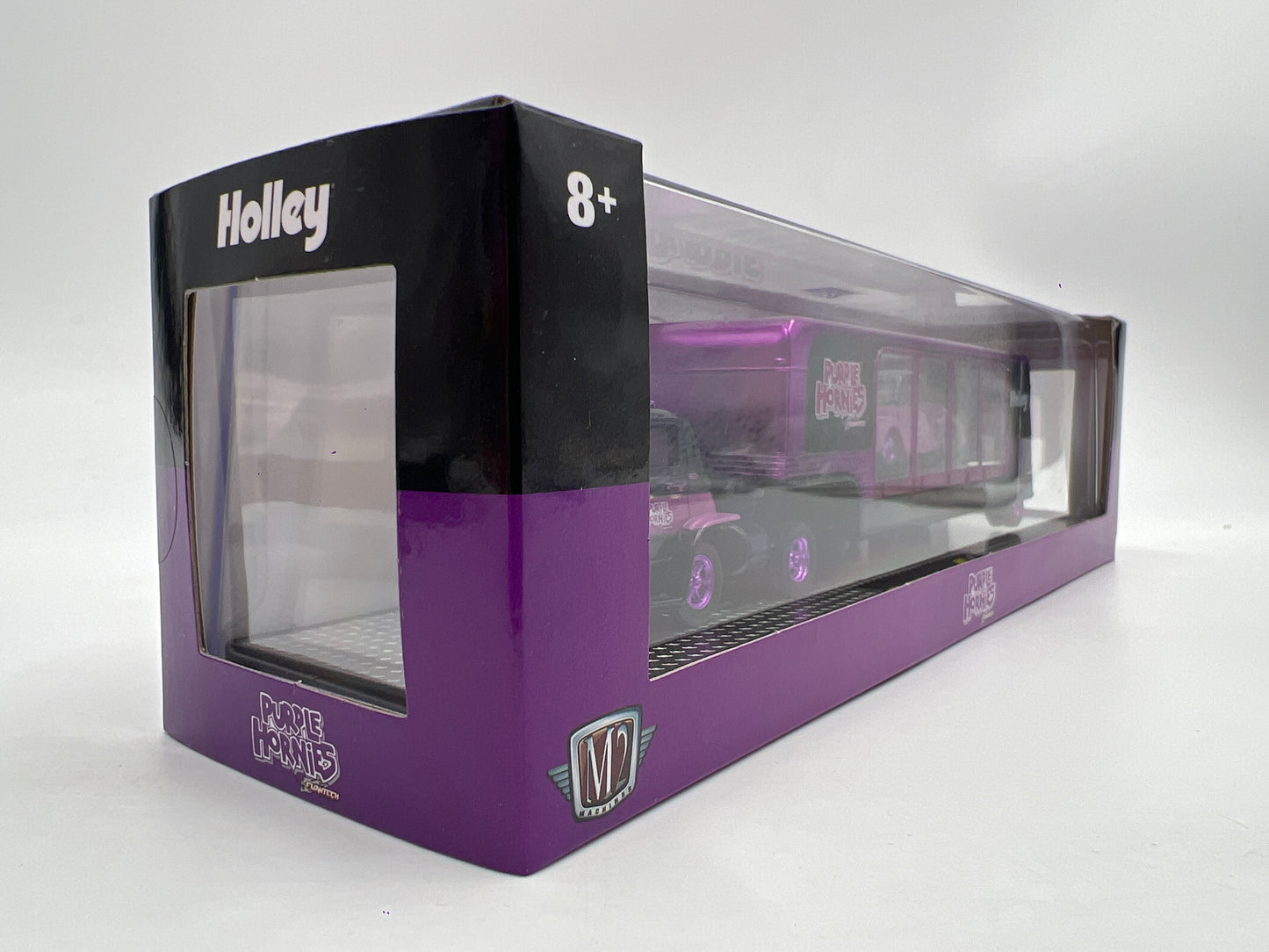 M2 Machines Auto Haulers CHASE Purple Hornies 1970 Dodge L600 COE & 1941 Willys Coupe R62