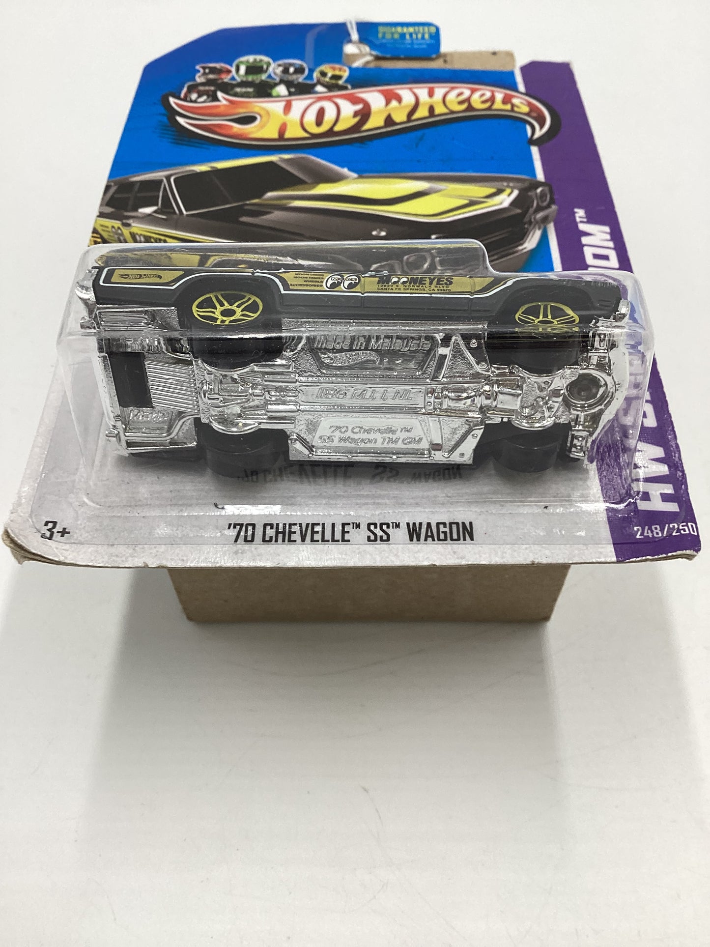 2013 Hot wheels HW Showroom #248 70 Chevelle SS Wagon Mooneyes Black Card Not Perfect 13D