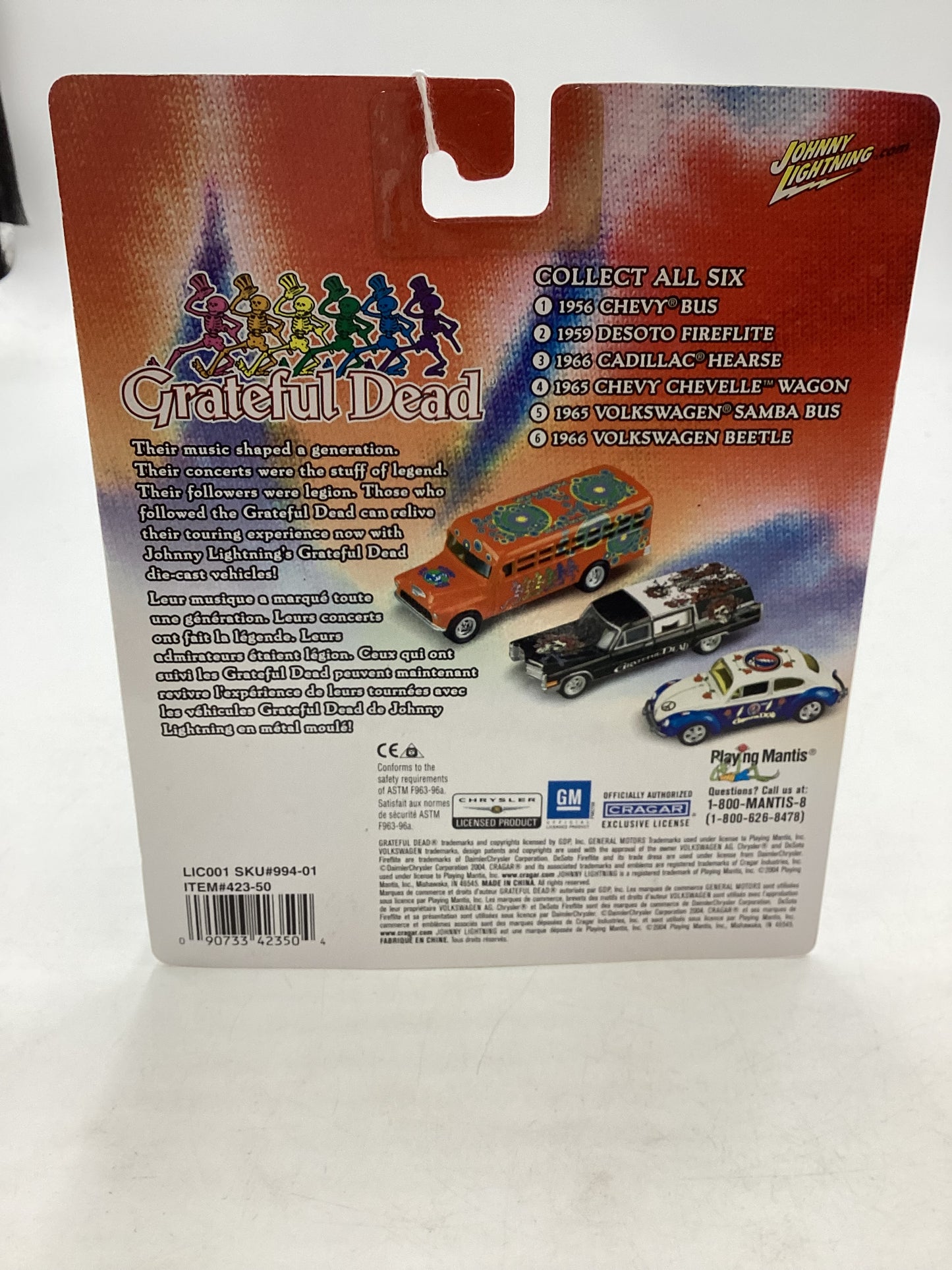 Johnny Lightning Grateful Dead 1966 Volkswagen Beetle Blue/White