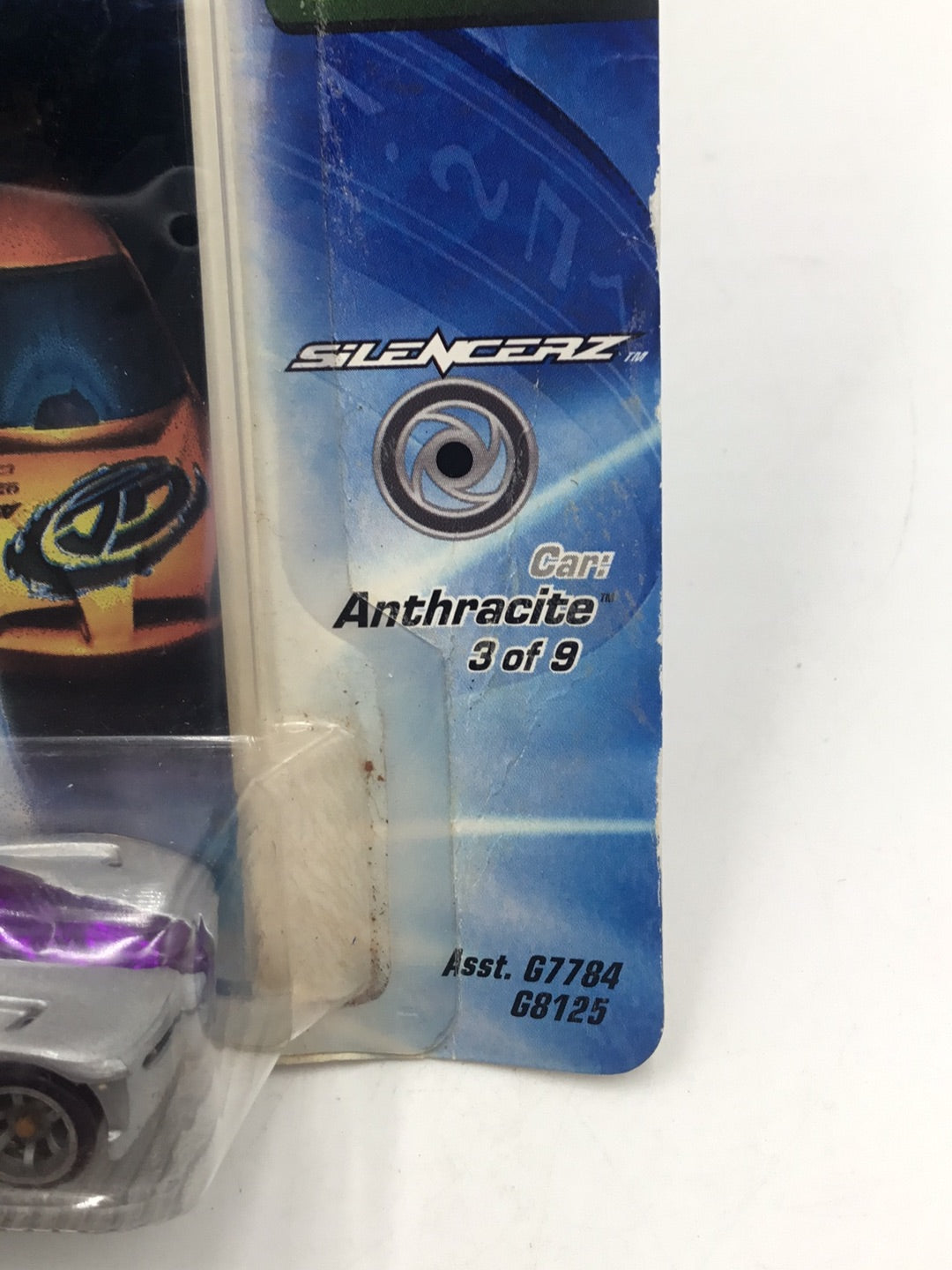 Hot wheels Acceleracers Silencerz Anthracite 3 of 9  US card ( Bad card)