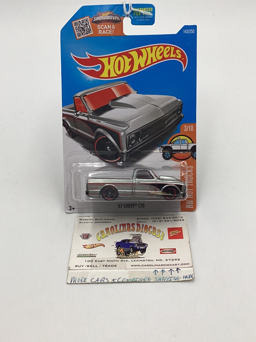 2016 Hot Wheels #143 ‘67 Chevy C10 Walmart Exclusive Zamac 148A