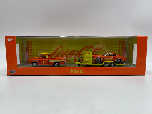 M2 Machines Auto Haulers TW43 Coca Cola 1958 Chevrolet Apache Cameo Truck & 1970 Chevelle SS 454