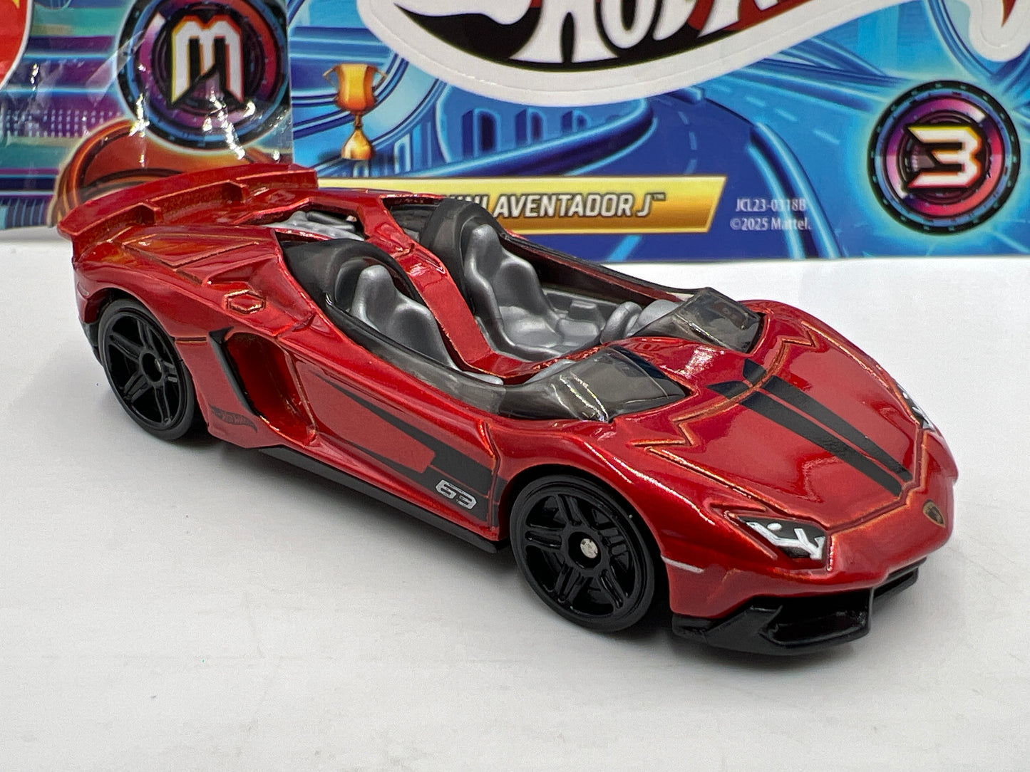 2025 Hot Wheels Mystery Models Series 3 #1 CHASE Lamborghini Aventador J Red