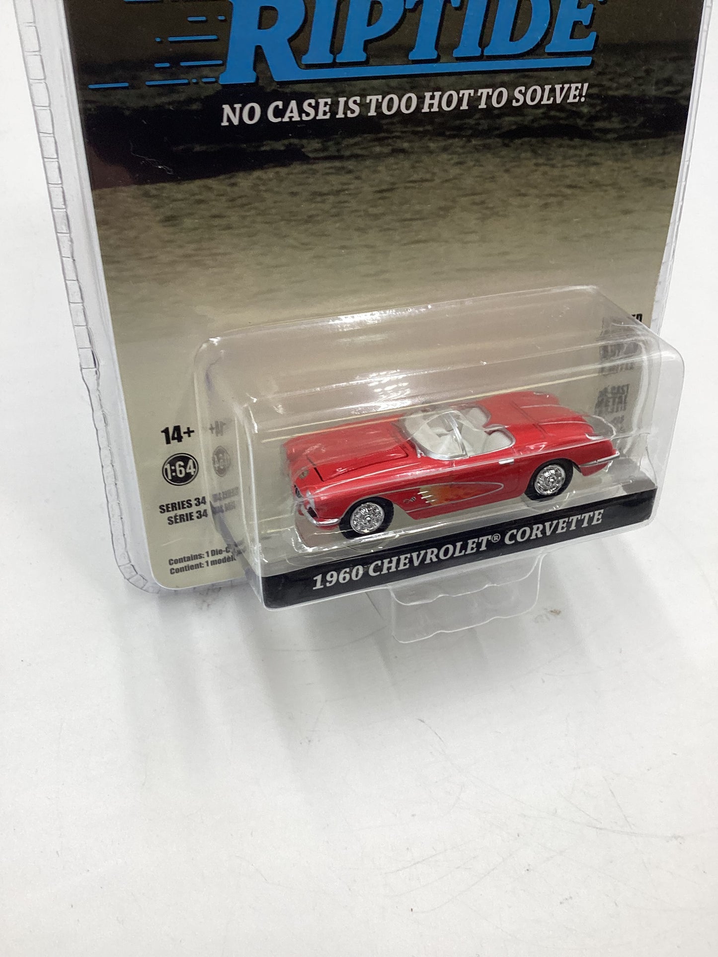 Greenlight Hollywood Series 34 Riptide 1960 Chevrolet Corvette Red 180E