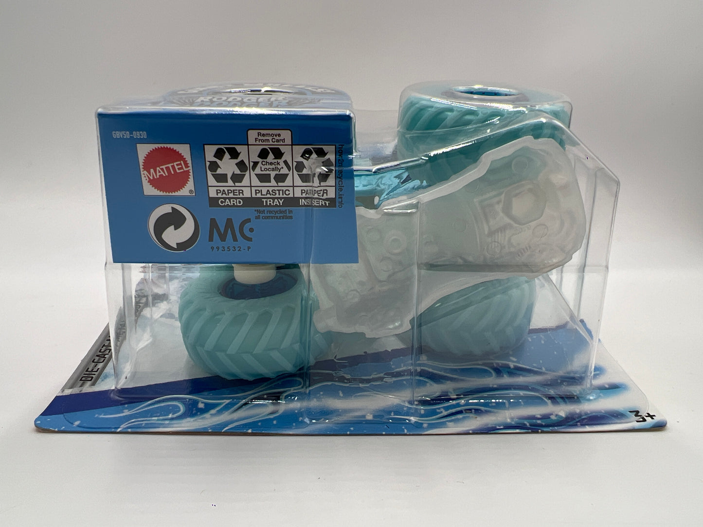 Hot Wheels Monster Trucks Blizzard Bashers Rodger Dodger W/Protector VHTF