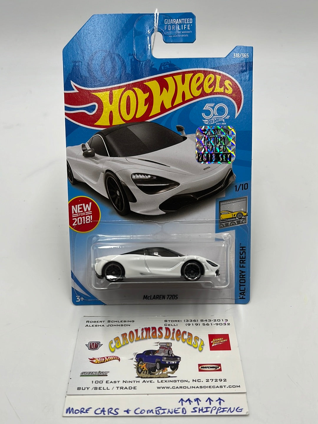 2018 Hot Wheels #318 McLaren 720S Factory Sealed 102H