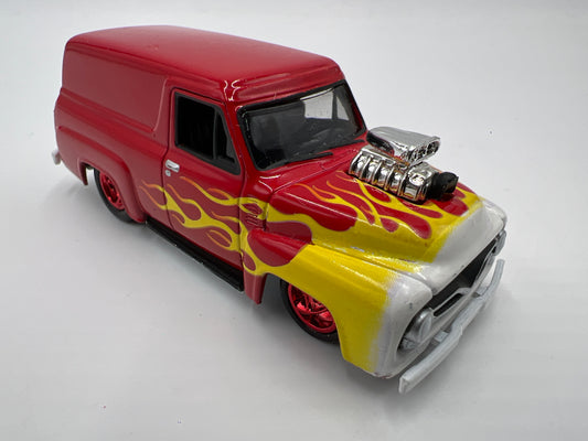 Johnny Lightning 1/64 White Lightning Chase Woodys & Panels 55 Ford Panel Delivery Red