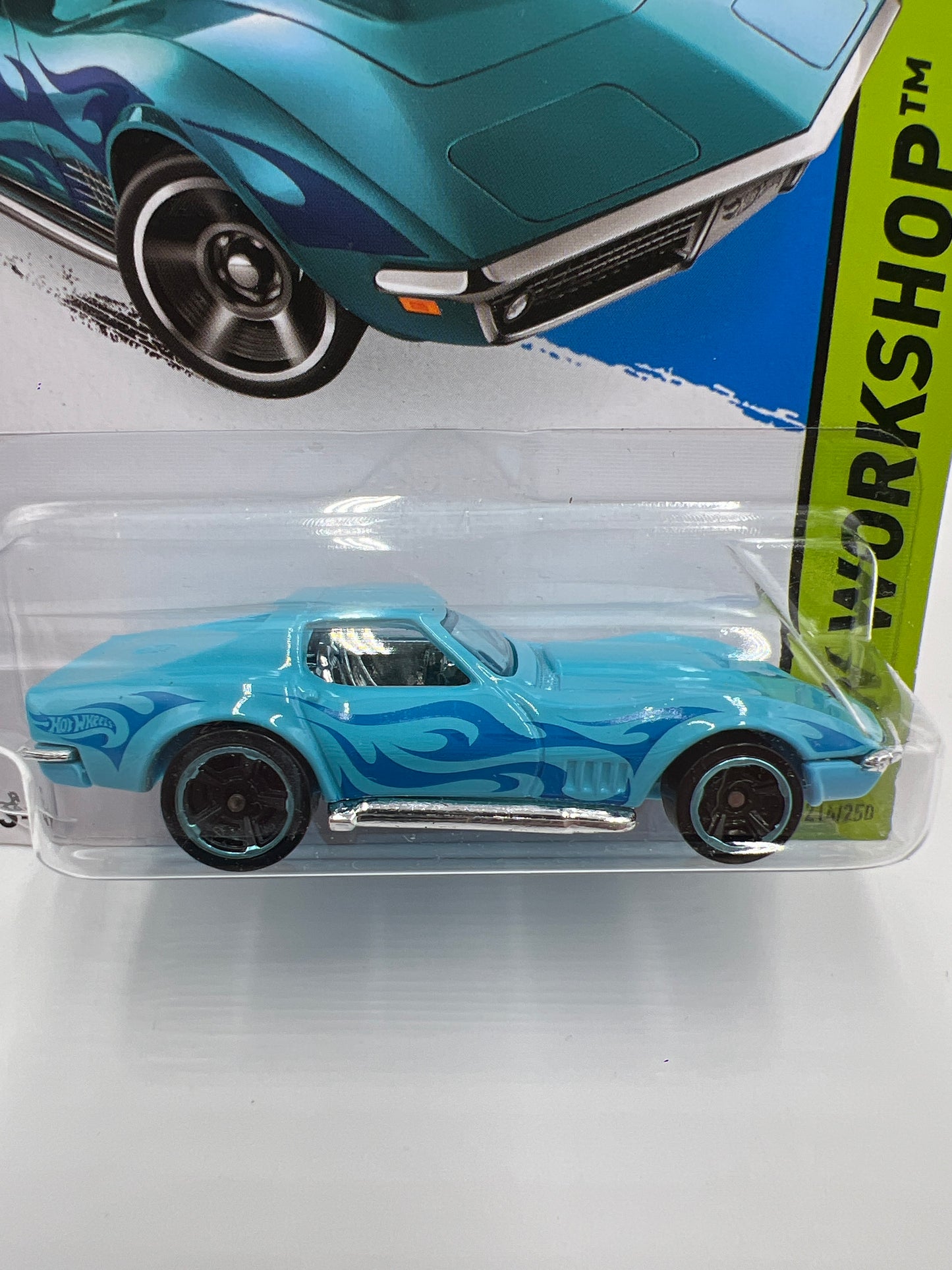 2014 Hot Wheels Workshop #209 Kmart Exclusive 69 Corvette Light Blue 239B