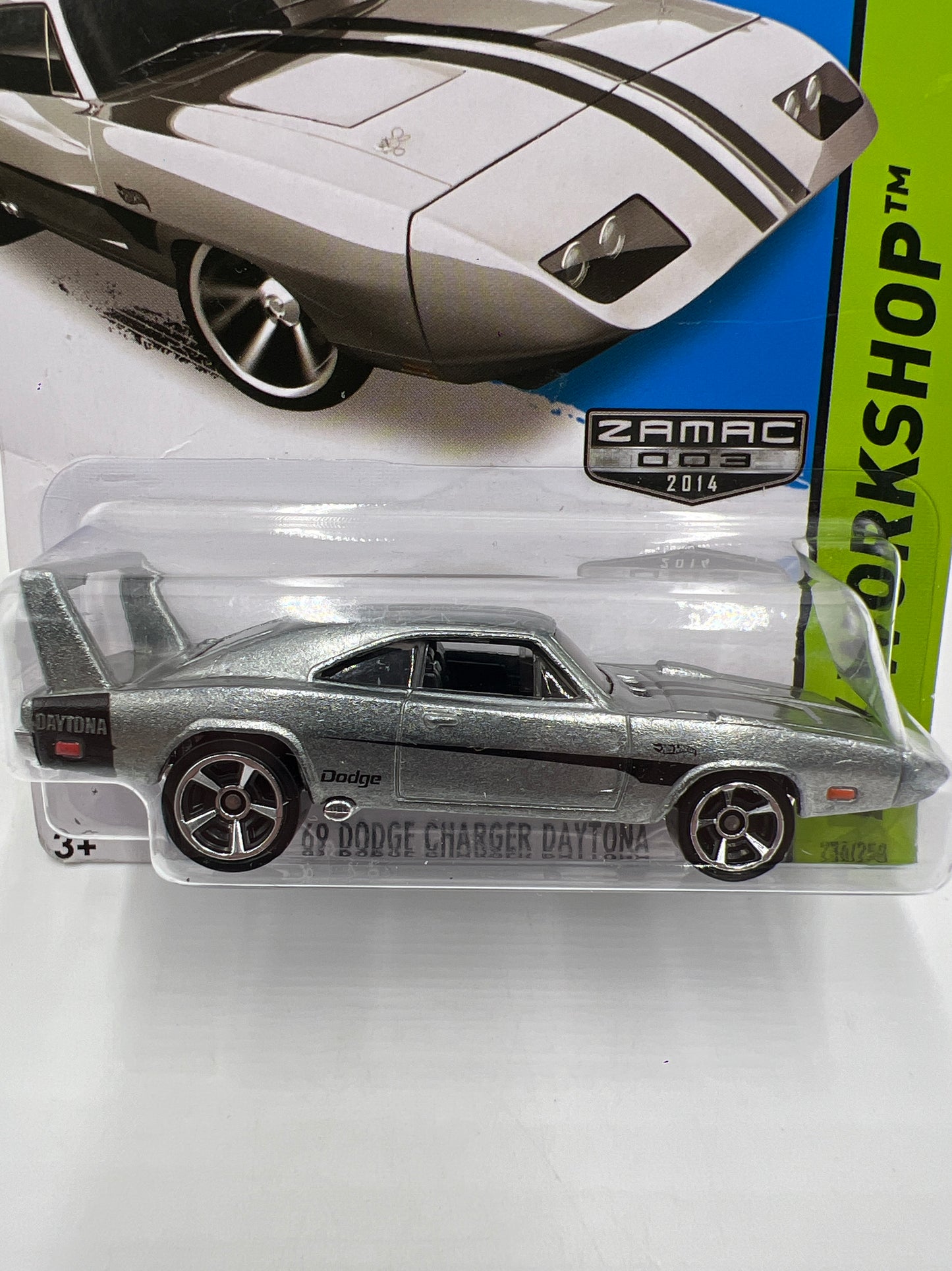 2014 Hot Wheels Walmart Exclusive Zamac 003 #234 69 Dodge Charger Daytona Bad Card 144D