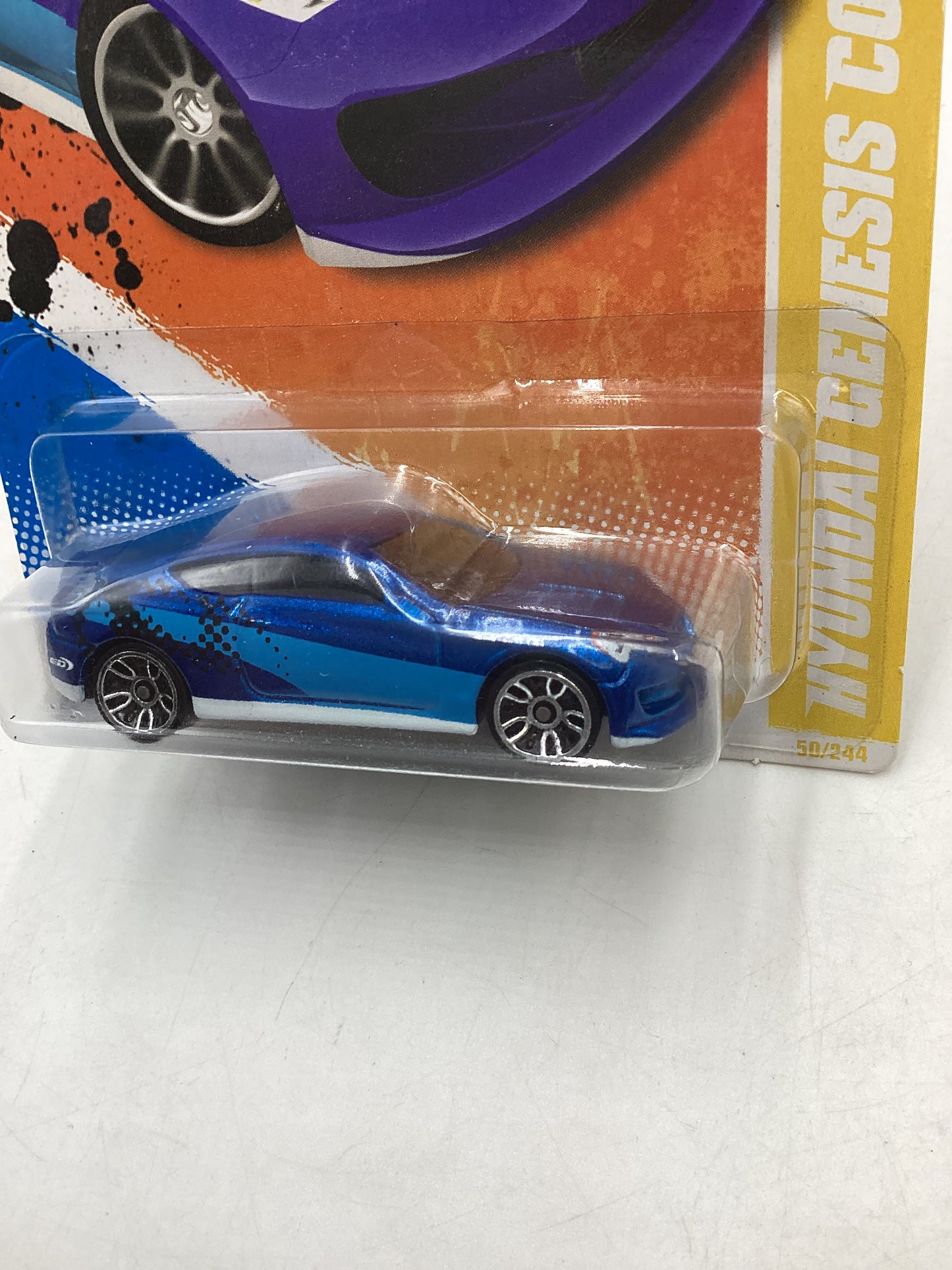 2011 Hot Wheels #50 Hyundai Genesis Coupe Blue