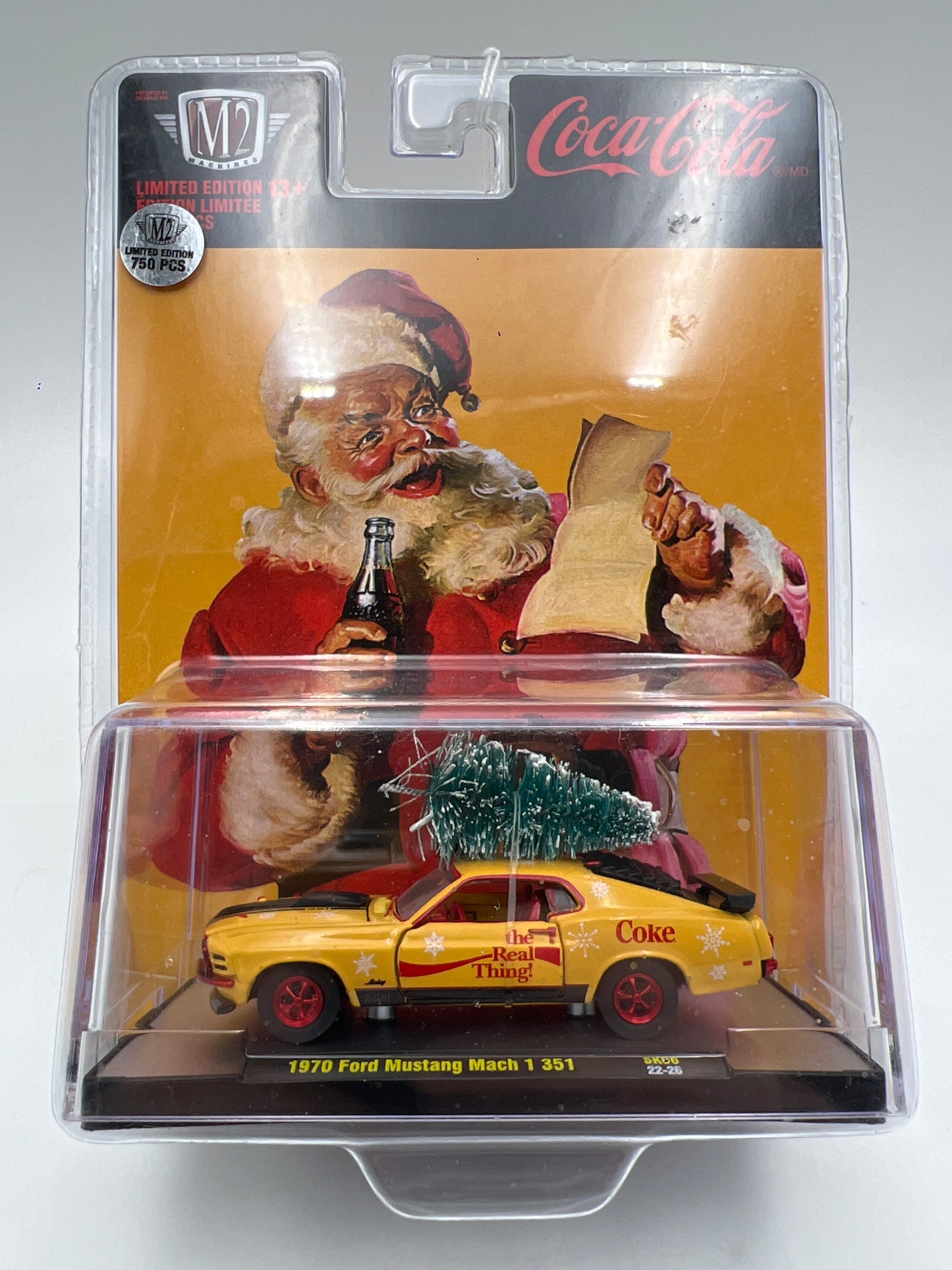 M2 Machines SK06 CHASE Coca Cola 1970 Ford Mustang Mach 1 351 Yellow
