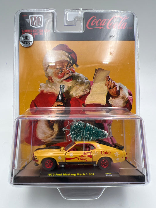 M2 Machines SK06 CHASE Coca Cola 1970 Ford Mustang Mach 1 351 Yellow