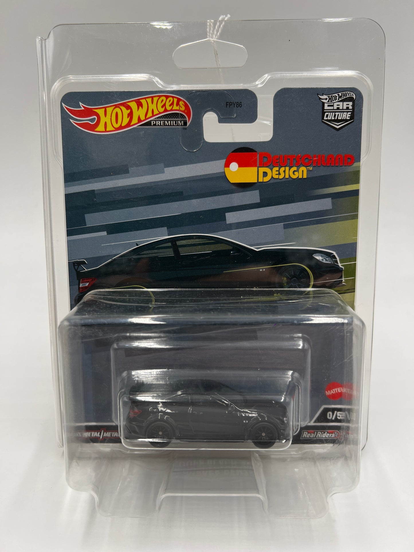 Hot Wheels Premium Car Culture Deutschland Design CHASE #0 12 Mercedes-Benz C63 AMG Coupe Black Series W/Protector