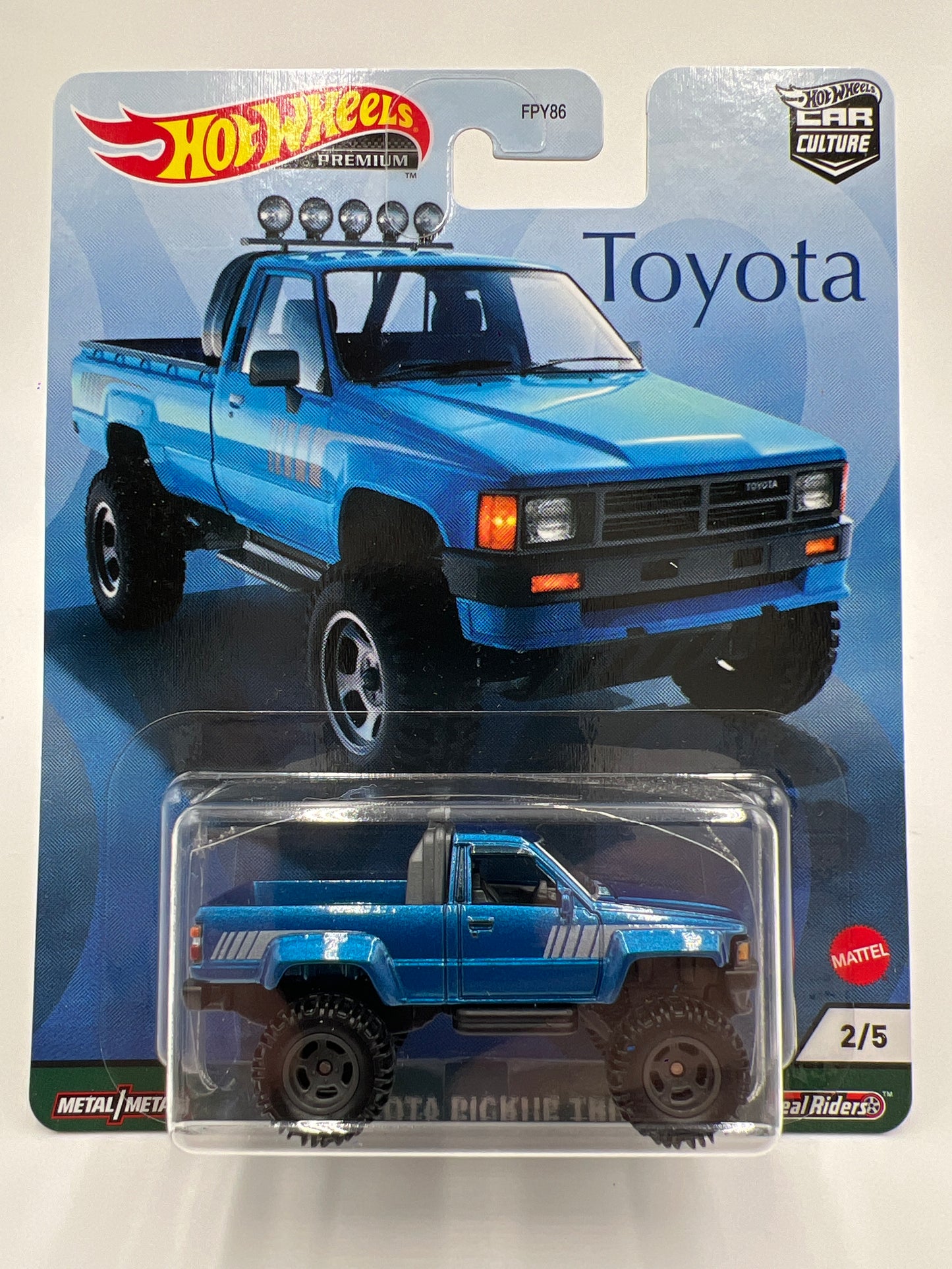 2021 Hot Wheels Car Culture Toyota #2 87 Toyota Pickup Truck Blue W/Protector