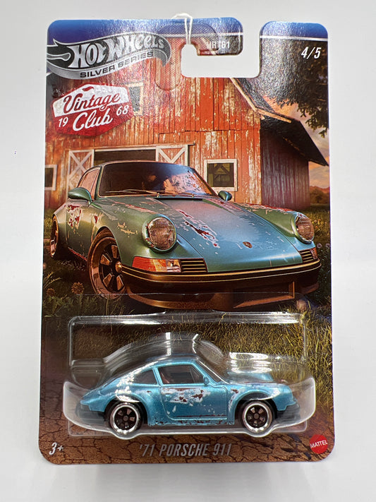 2025 Hot Wheels Silver Series Vintage Club Grand Prix #4 71 Porsche 911 Blue