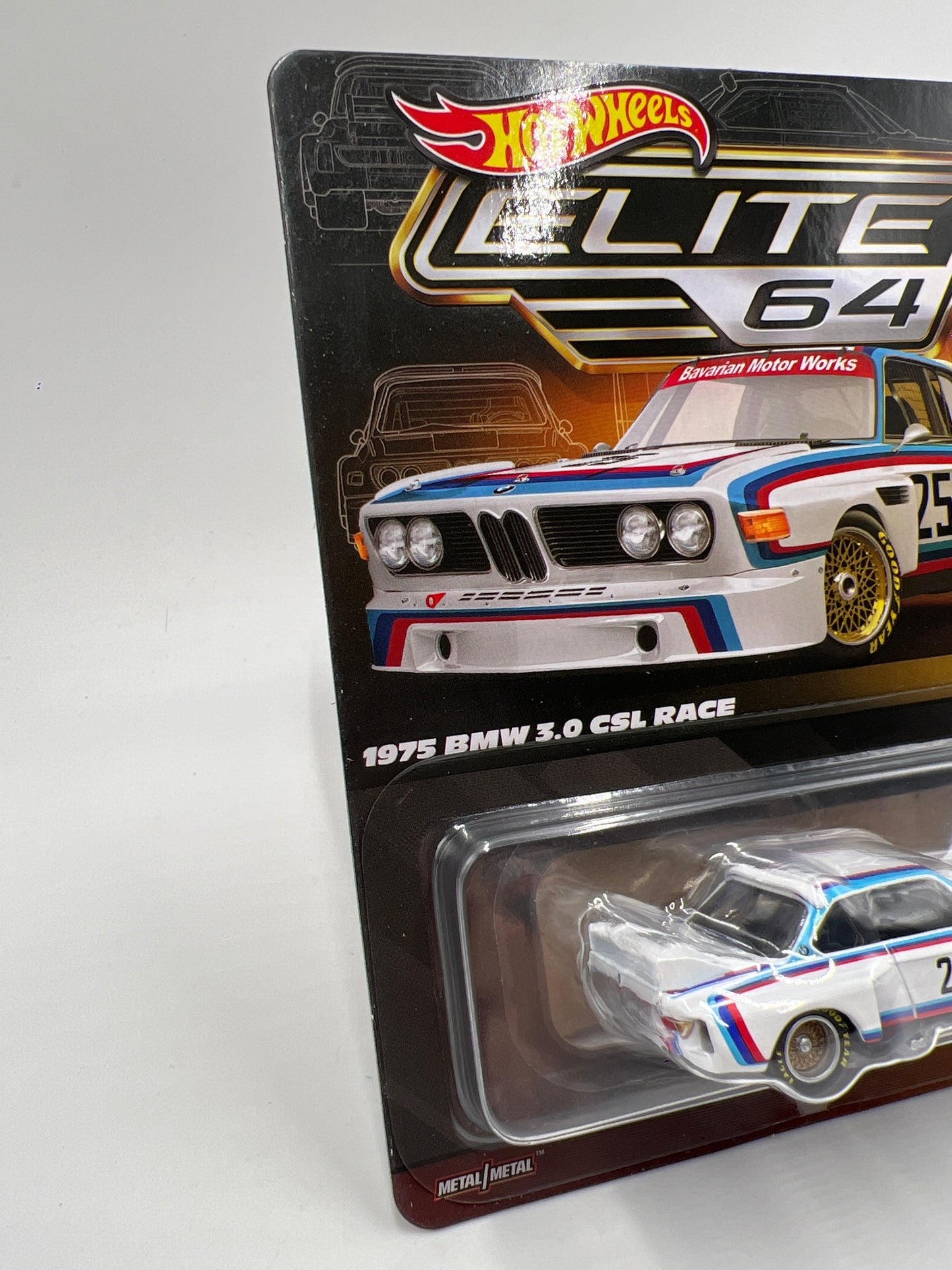 2025 Hot Wheels RLC Elite 64 #18 1975 BMW 3.0 CSL Race White W/Protector