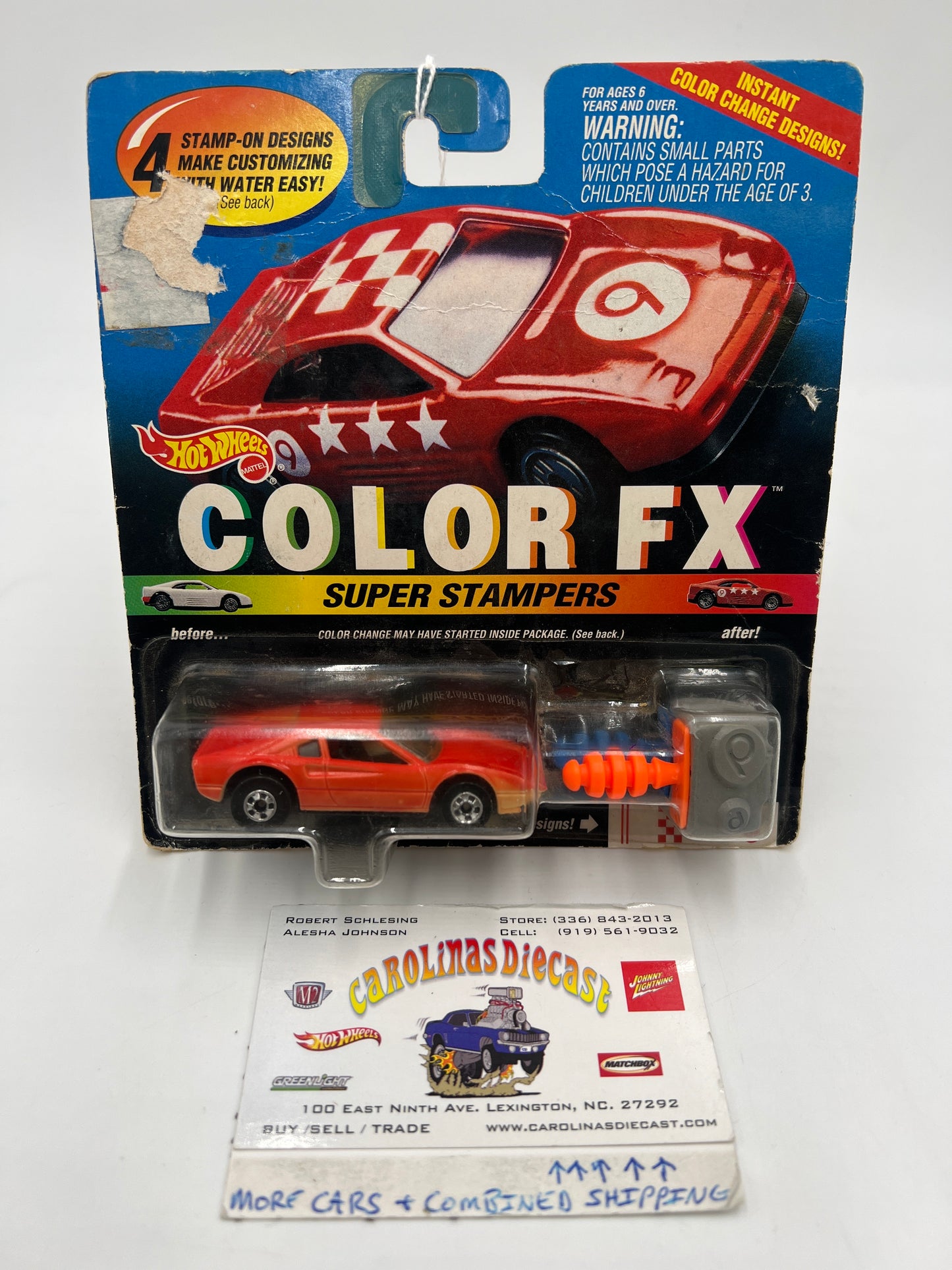1994 Hot Wheels Color FX 12028 Ferrari 308 Red *Bad Card*