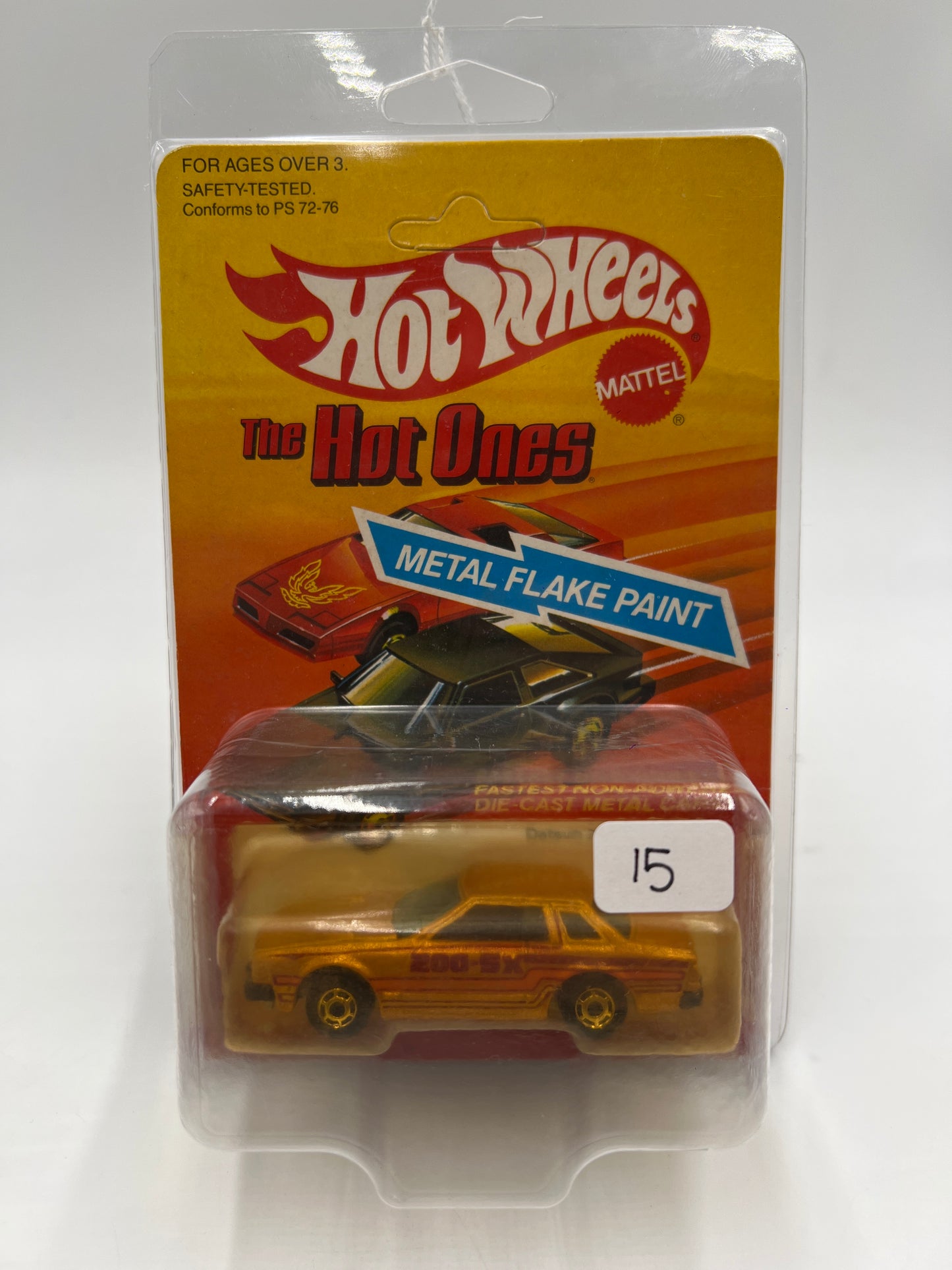 Hot Wheels Original 1982 The Hot Ones #3255 Datsun 200SX Unpunched W/Protector Bad Card/Blister