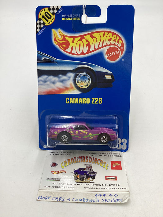 Hot Wheels Blue Card Collector No. 033 Speed Points Purple Camaro Z28 240A