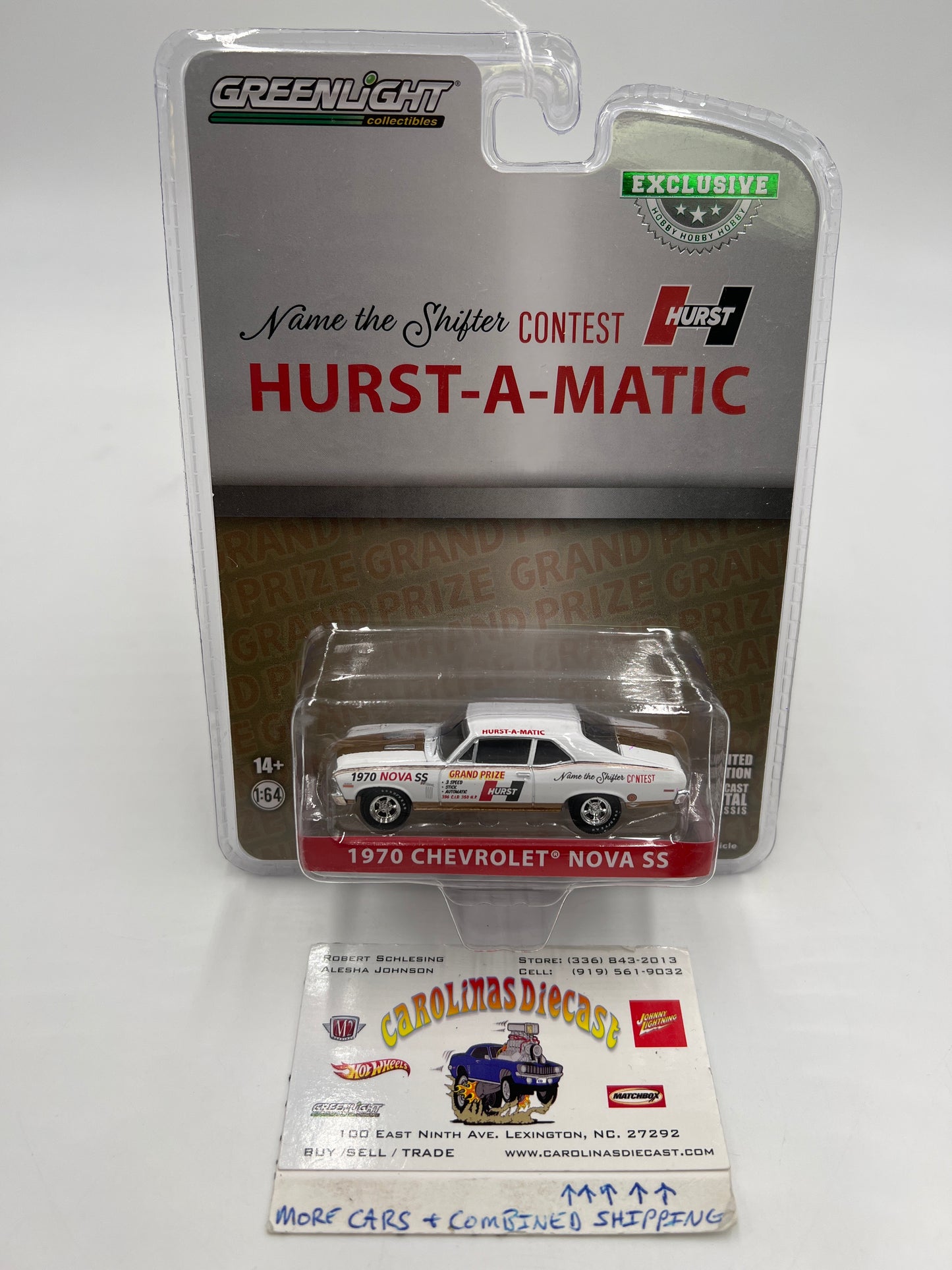 Greenlight Hobby Exclusive Hurst-A-Matic 1970 Chevrolet Nova SS White