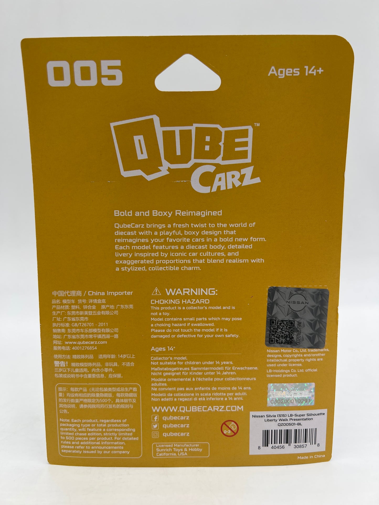 Mini GT Qube Carz CHASE 1/500 Liberty Walk #5 Nissan Silvia S15 LB-Super Silhouette Liberty Walk Presentation
