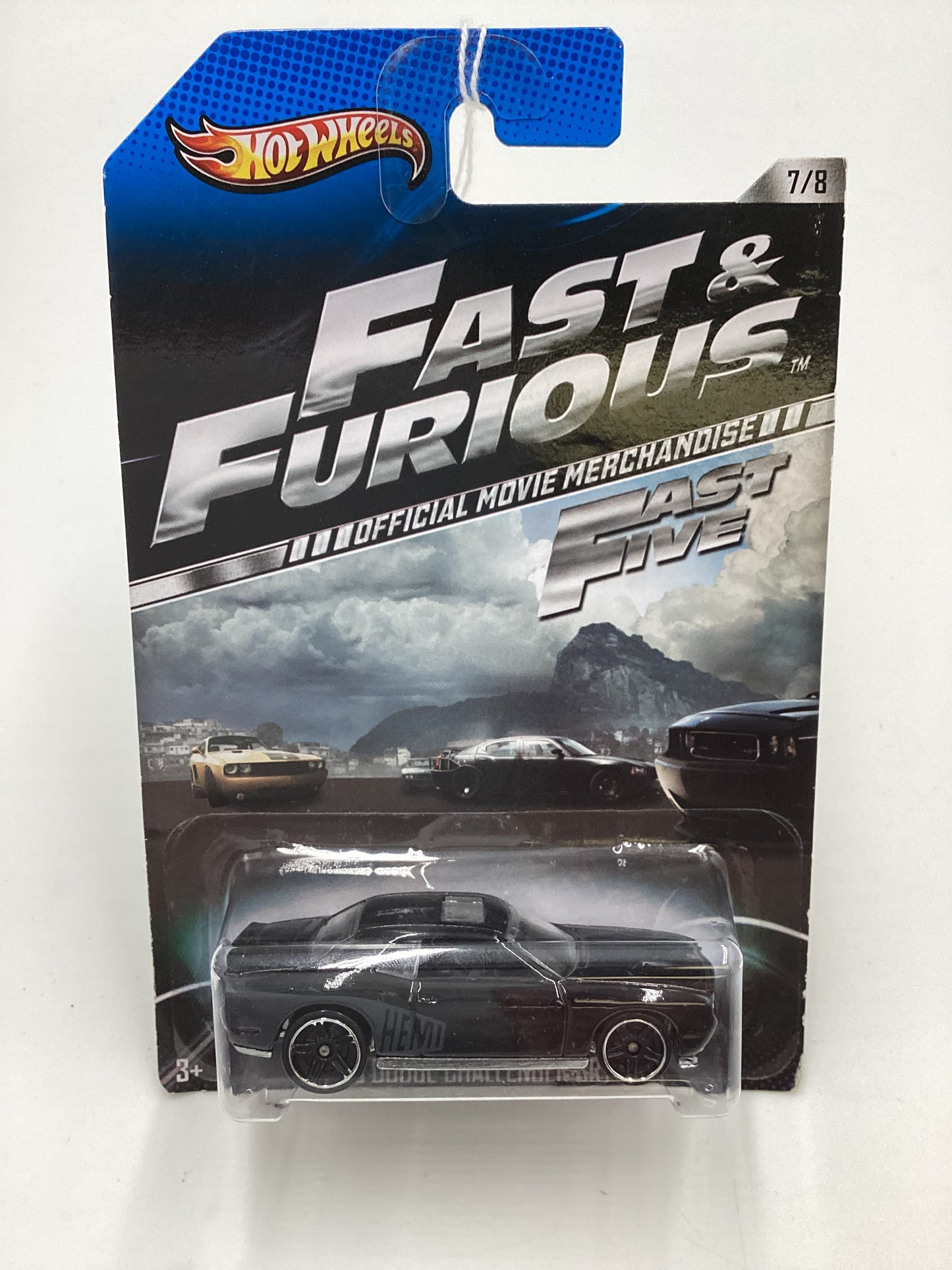 2013 Hot Wheels Fast and Furious Fast Five #7 08 Dodge Challenger SRT8 Black 73G