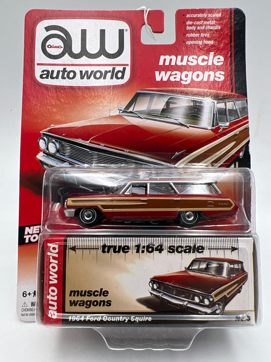 Auto World Muscle Wagons #5 1964 Ford Country Squire Red