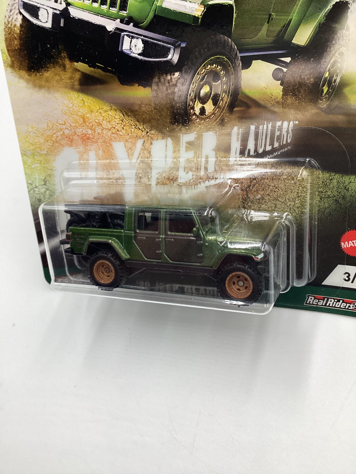 2021 Hot wheels Premium Hyper Haulers #3 20 Jeep Gladiator Green 245E