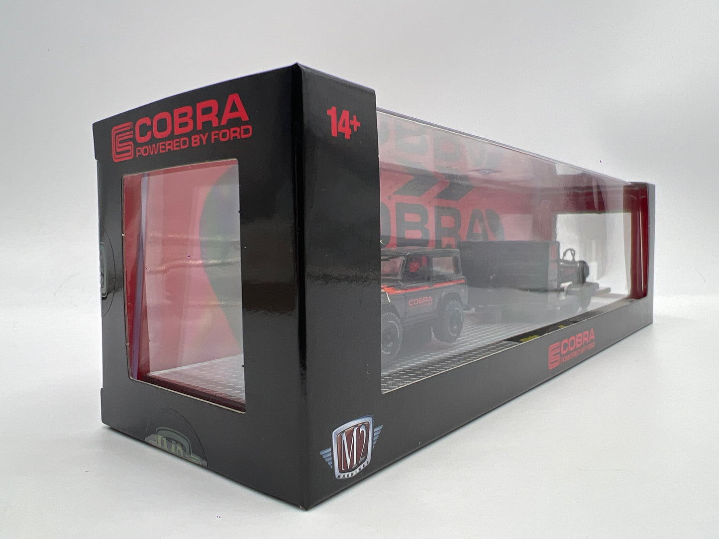 M2 Machines Auto Haulers 1976 Ford Bronco & 1965 Shelby 427 Cobra R90