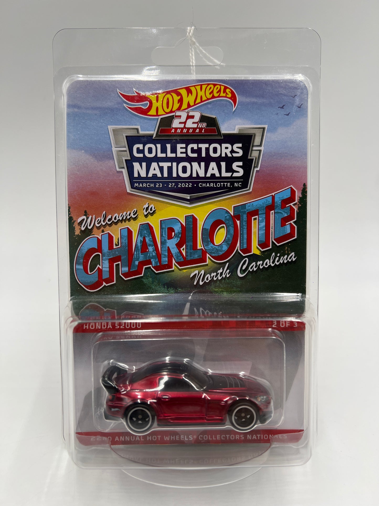2022 Hot Wheels 22th Annual Collectors Nationals Charlotte 2949/6200 Honda S2000 Red W/Protector