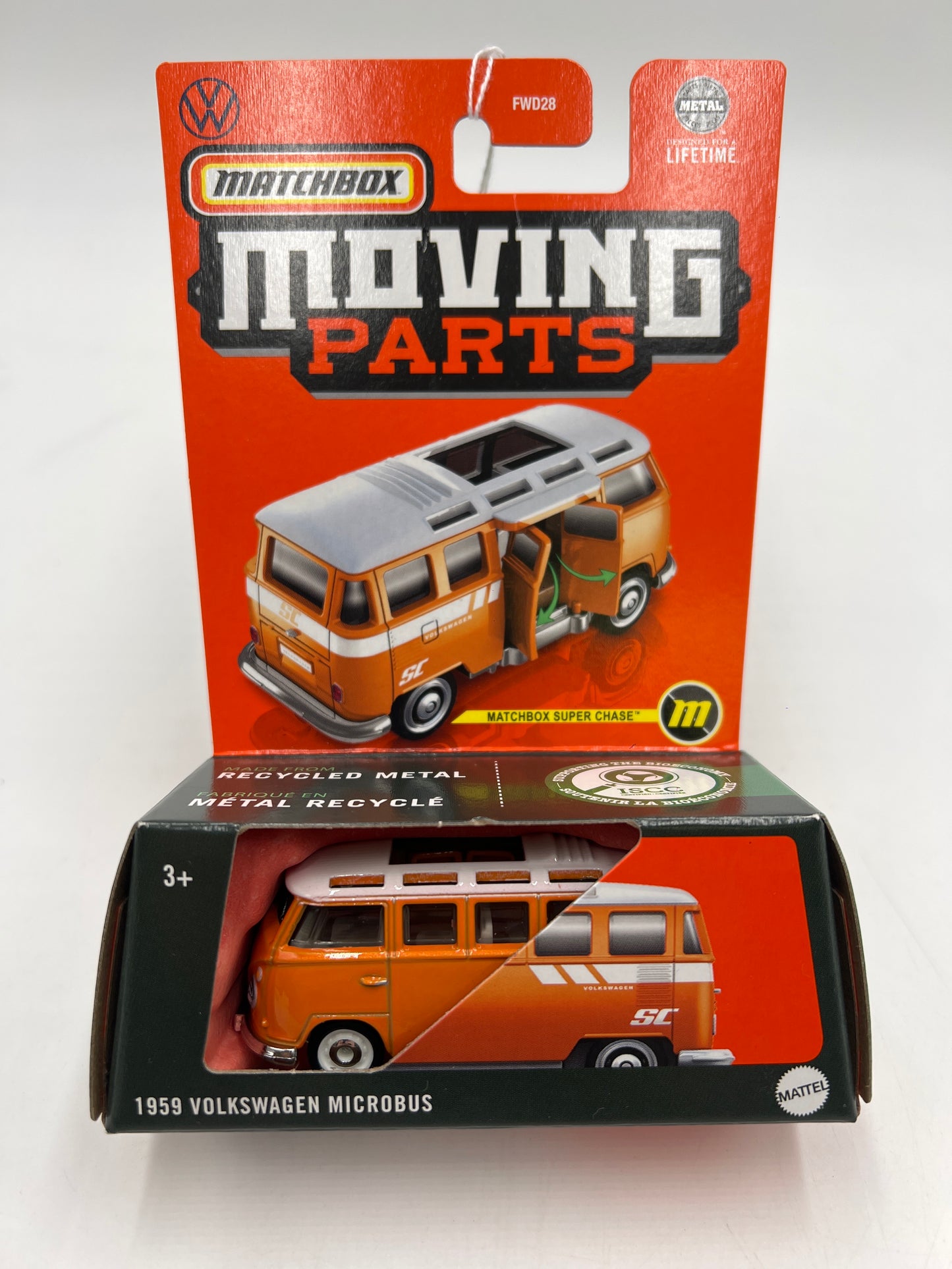 2024 Matchbox Moving Parts Super Chase 1959 Volkswagen Microbus Orange