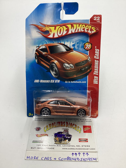 2008 Hot Wheels Web Trading Cars #98 AMG Mercedes CLK DTM Copper Bad Card