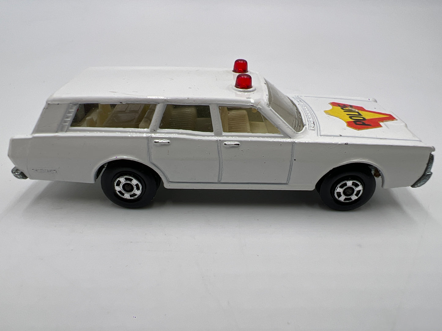 Matchbox 1971 Series No. 55 Mercury Police Car White Loose