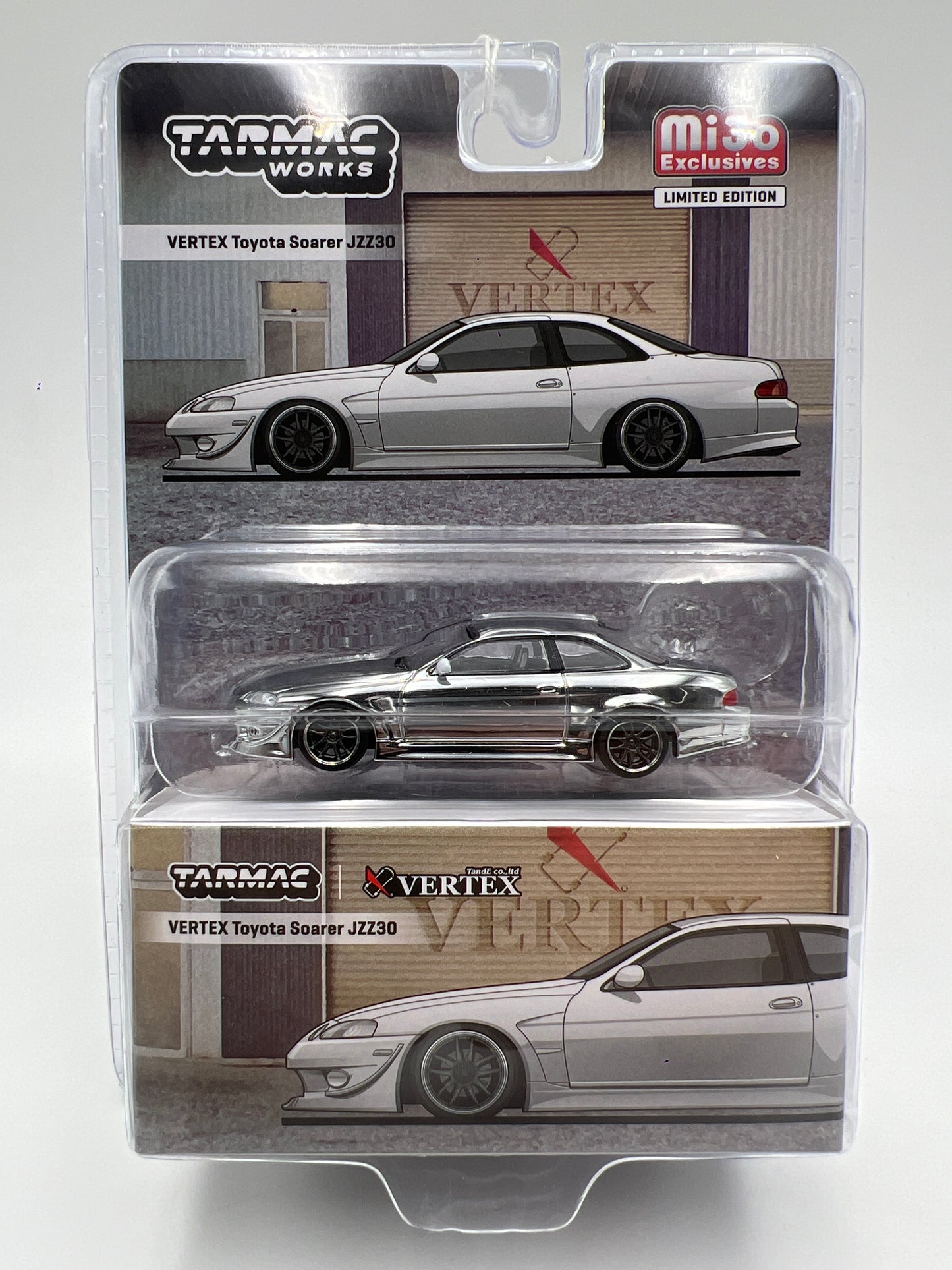 Tarmac Works Mijo Exclusives CHASE VERTEX Toyota Soarer JZZ30 Chrome