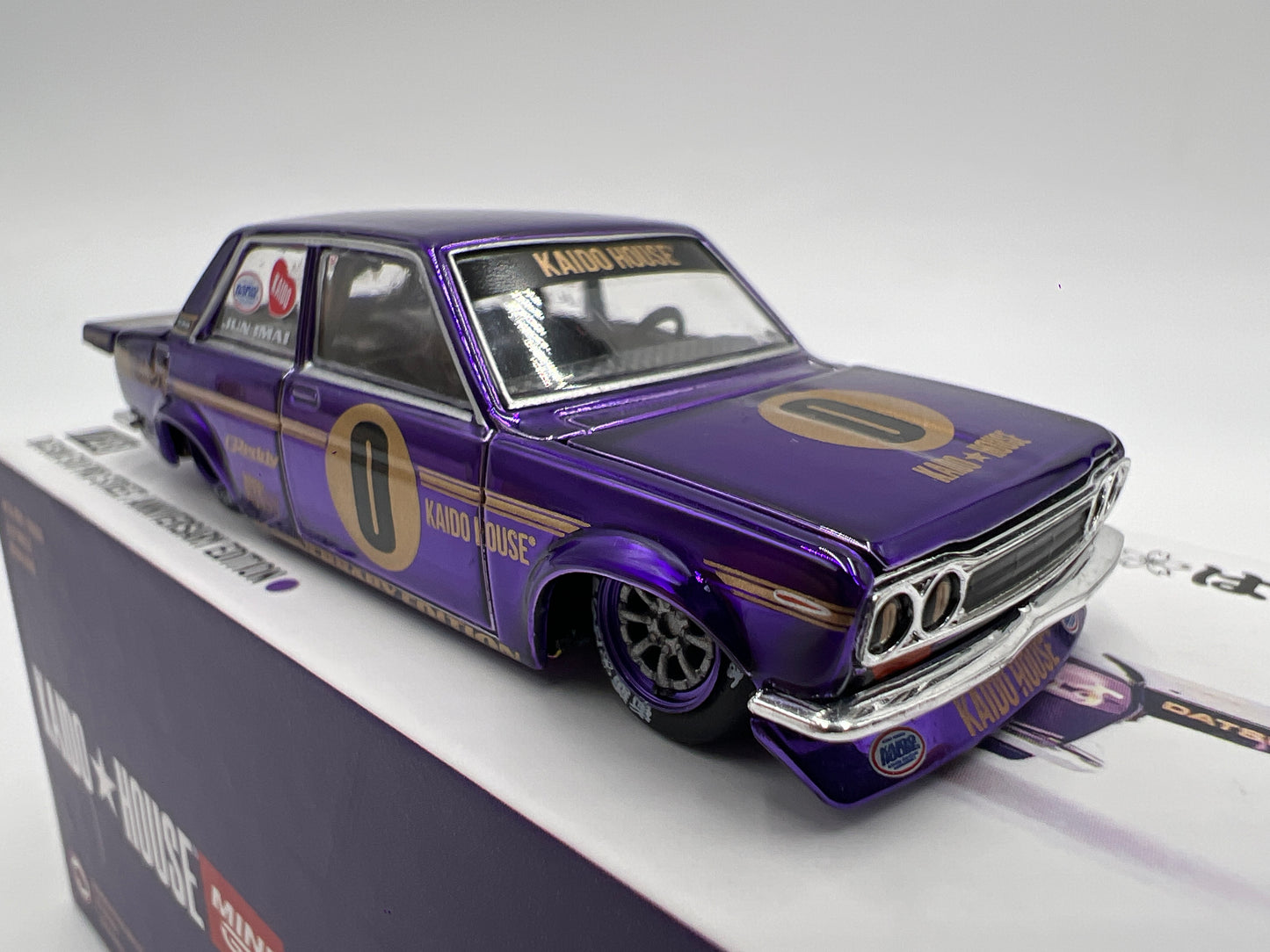 Mini GT Kaido House #138 Datsun 510 Pro Street Anniversary Edition Purple
