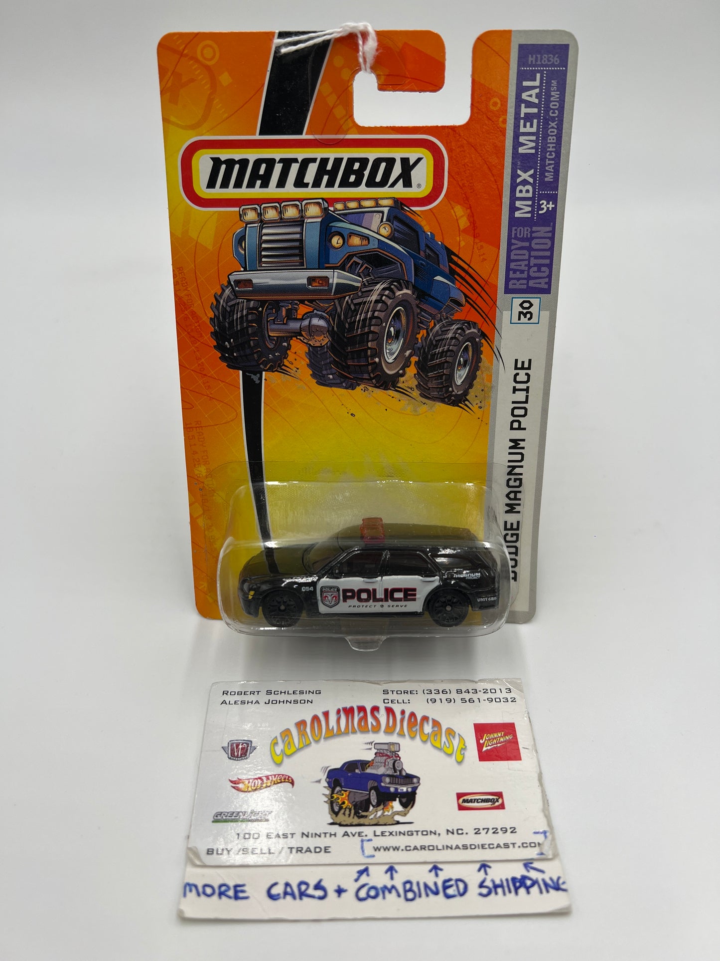 Matchbox MBX Metal #30 Dodge Magnum Police Black 206F