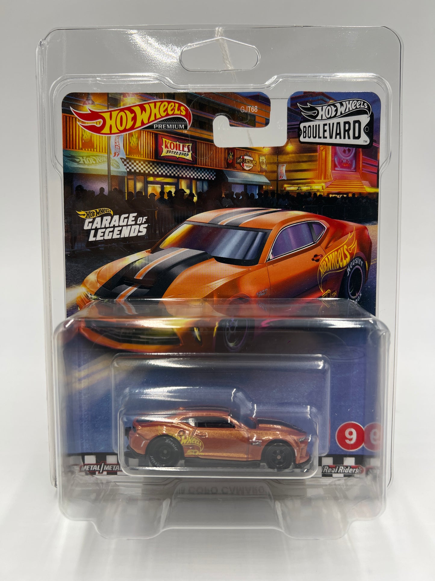 Hot Wheels Premium Boulevard #9 2018 Copo Camaro SS Orange W/Protector