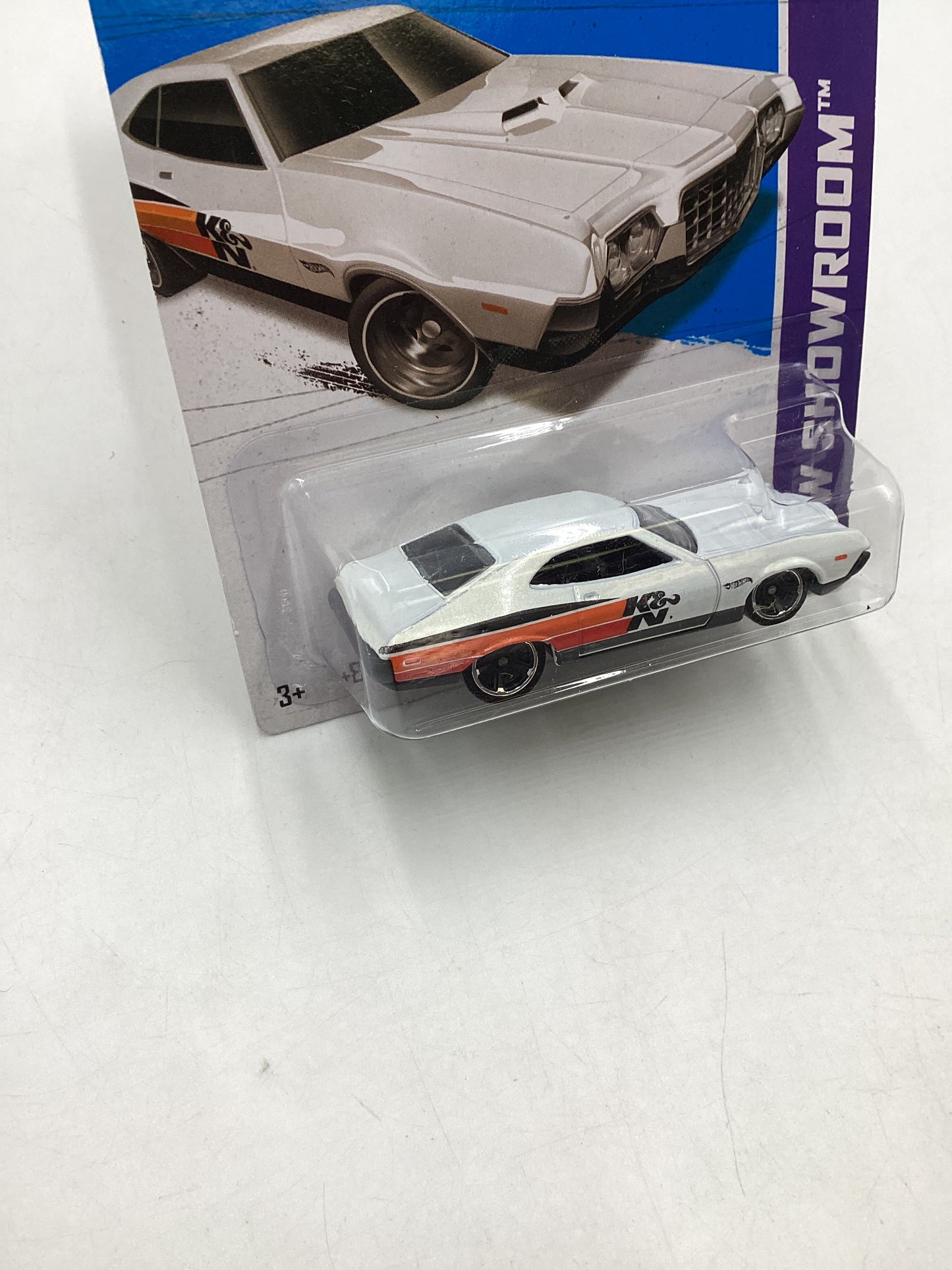 2013 Hot Wheels #242 72 Ford Gran Torino Sport White 20A