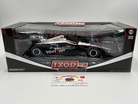 Greenlight 1:18 IZOD Indycar Series Will Power #12 Penske Racing Verizon SIGNED