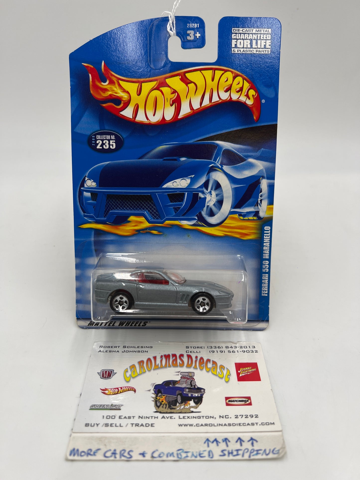 2000 Hot Wheels #235 Ferrari 550 Marlanello Silver