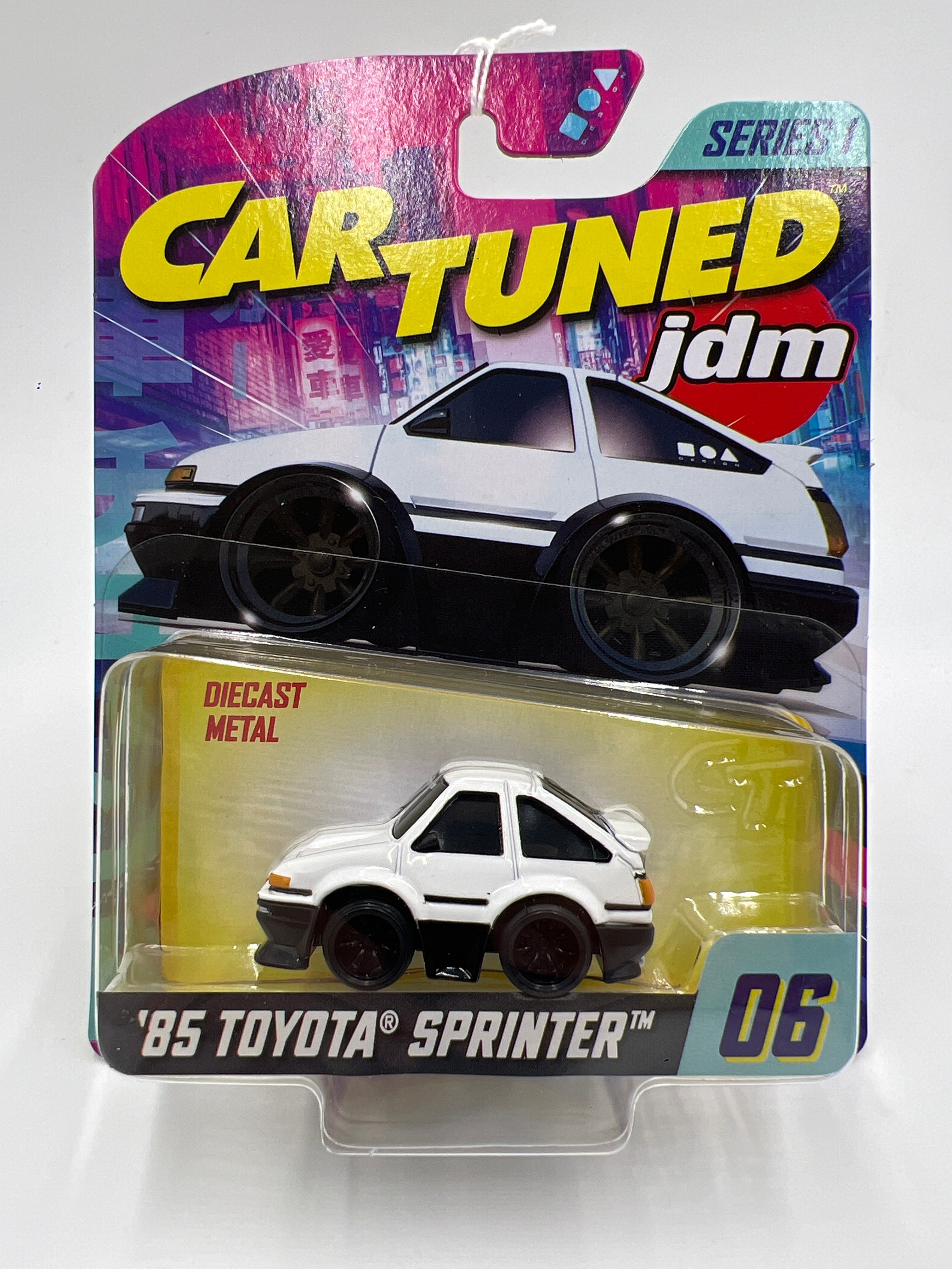 2025 MGA Car Tuned JDM Series 1 #6 85 Toyota Sprinter White/Black