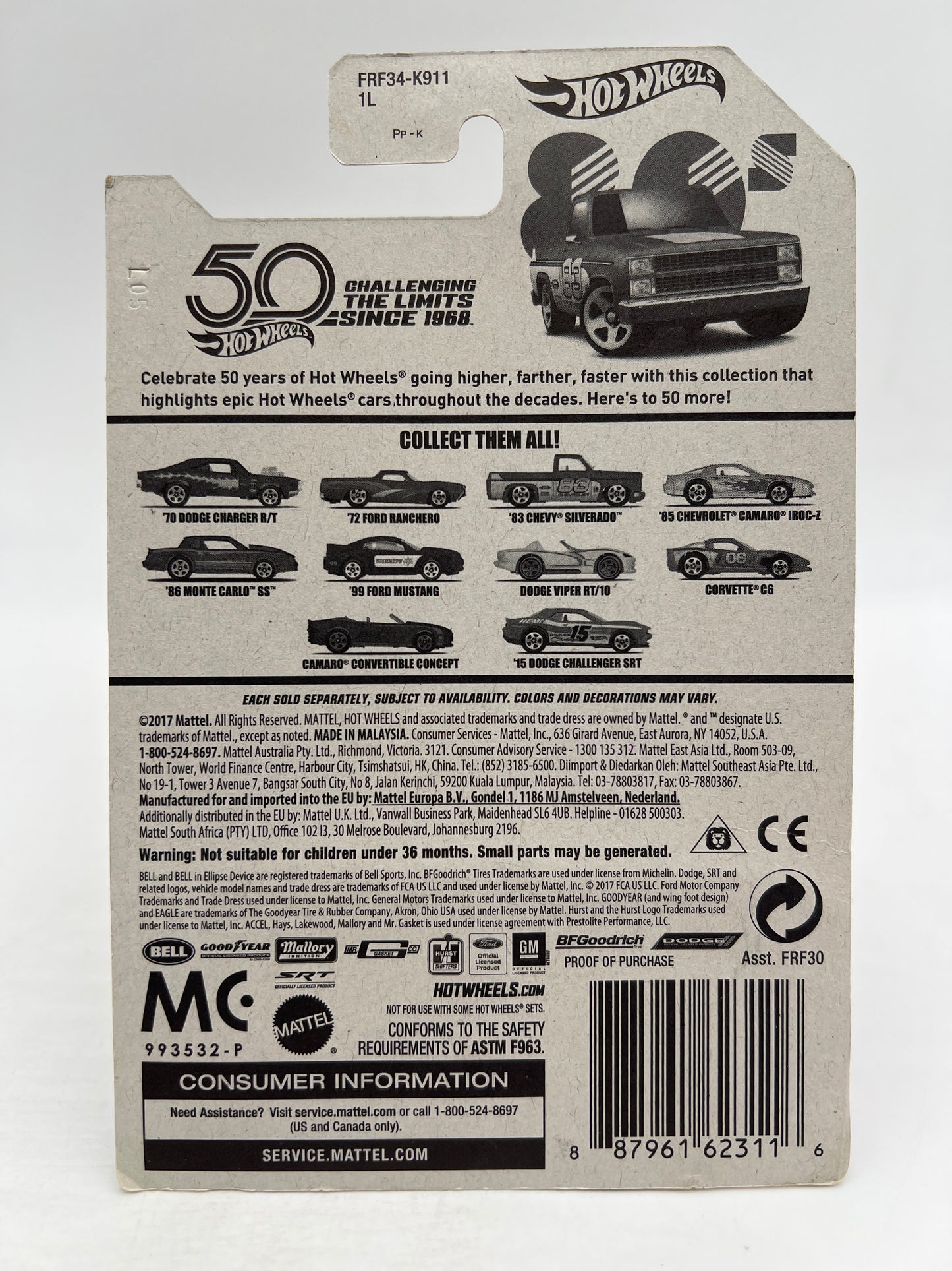 2018 Hot Wheels Target Exclusive Decades 80s #3 83 Chevy Silverado Red W/Protector