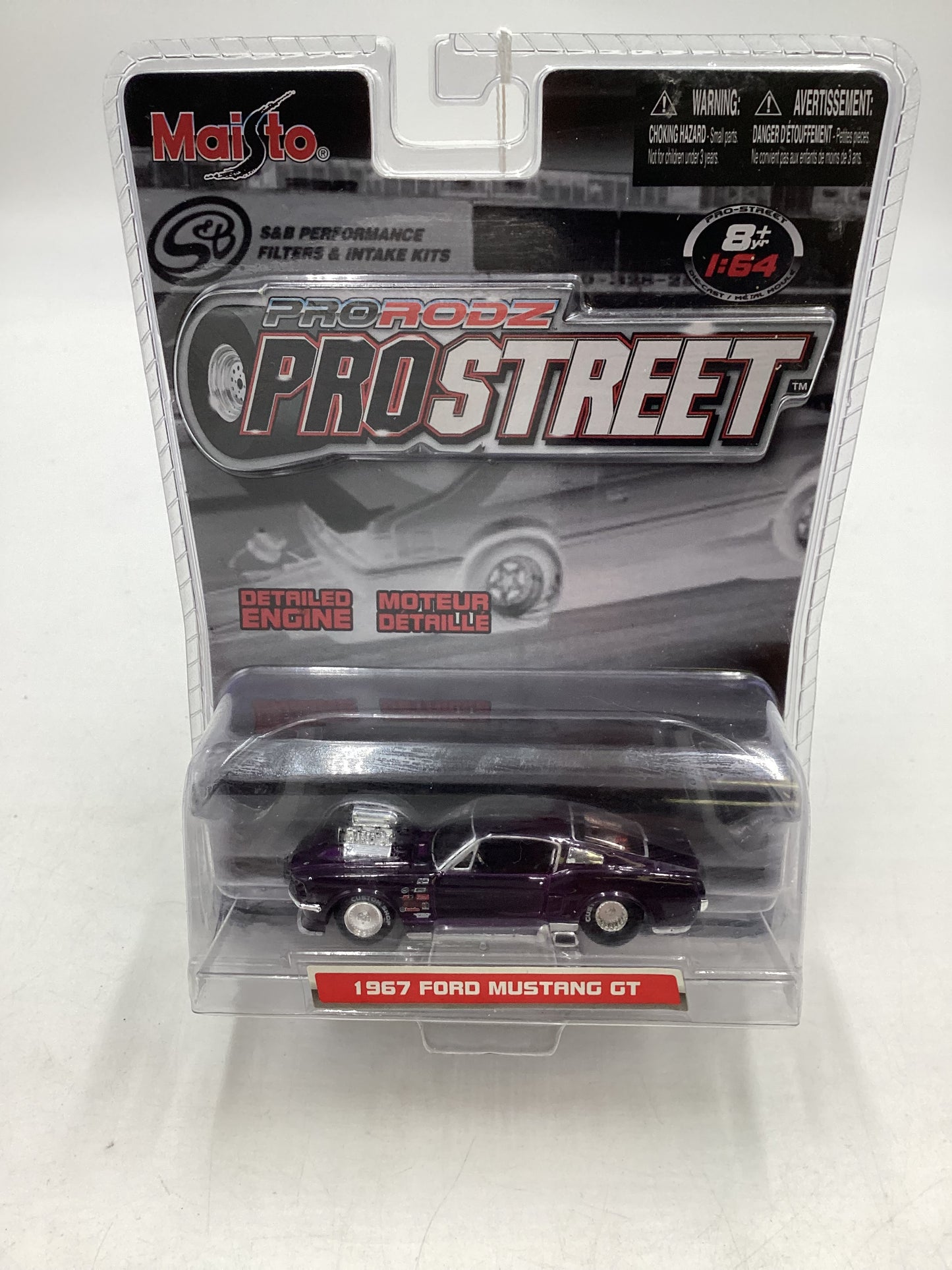 Maisto Pro Rodz Pro Street 67 Ford Mustang GT Purple 222G