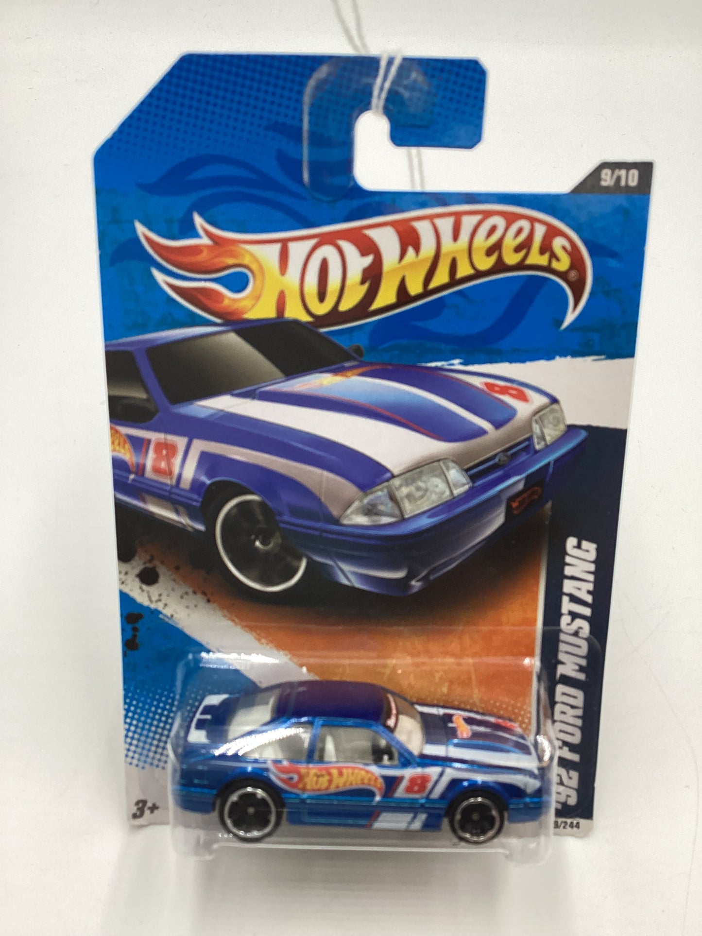 2011 Hot Wheels HW Racing #159 92 Ford Mustang Blue