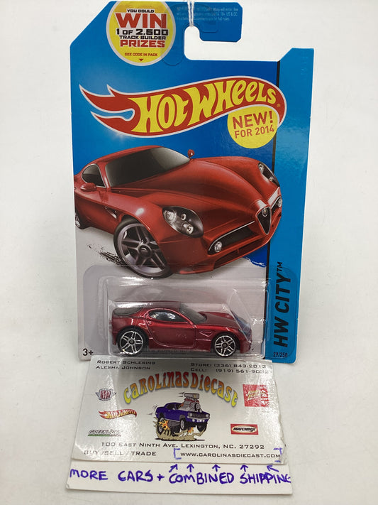 2014 Hot Wheels #29 Alfa Romeo 8C Competizione Red 67E